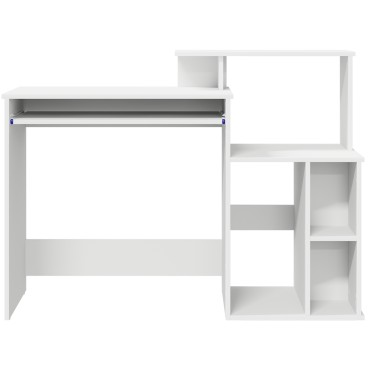vidaXL Γραφείο Λευκό Επεξεργασμένο Ξύλο 120,5x44x88,5 εκ 1 τεμ.