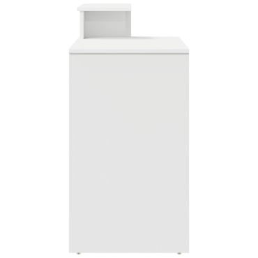 vidaXL Γραφείο Λευκό Επεξεργασμένο Ξύλο 120,5x44x88,5 εκ 1 τεμ.