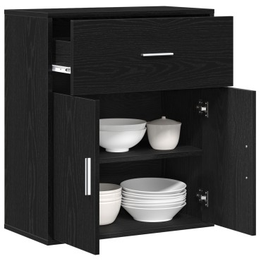 vidaXL Πλαϊνό γραφείο Μαύρη Οξυά 60x31x70cm Επεξεργασμένο Ξύλο 1 τεμ.