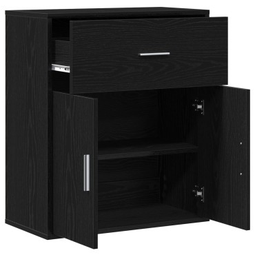 vidaXL Πλαϊνό γραφείο Μαύρη Οξυά 60x31x70cm Επεξεργασμένο Ξύλο 1 τεμ.