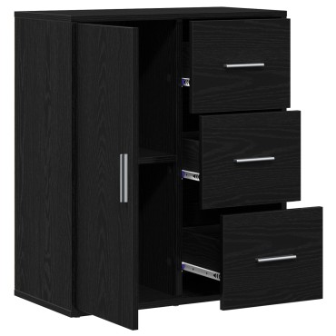 vidaXL Πλαϊνό γραφείο Μαύρη Οξυά 60x31x70cm Επεξεργασμένο Ξύλο 1 τεμ.