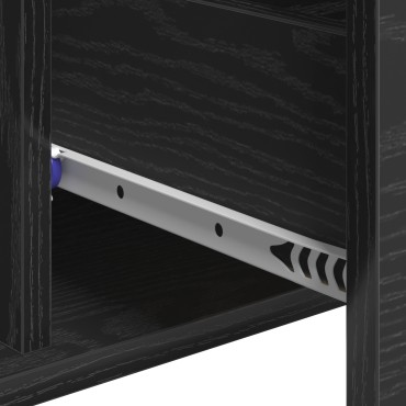 vidaXL Πλαϊνό γραφείο Μαύρη Οξυά 60x31x70cm Επεξεργασμένο Ξύλο 1 τεμ.