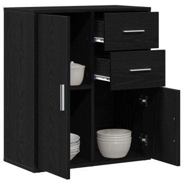 vidaXL Πλαϊνό γραφείο Μαύρη Οξυά 60x31x70cm Επεξεργασμένο Ξύλο 1 τεμ.