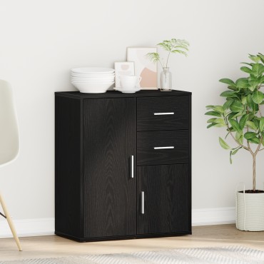 vidaXL Πλαϊνό γραφείο Μαύρη Οξυά 60x31x70cm Επεξεργασμένο Ξύλο 1 τεμ.