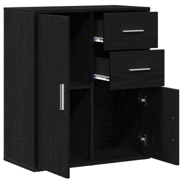 vidaXL Πλαϊνό γραφείο Μαύρη Οξυά 60x31x70cm Επεξεργασμένο Ξύλο 1 τεμ.