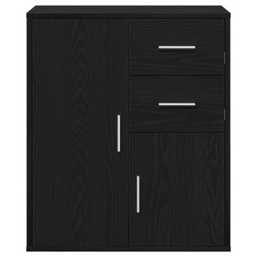 vidaXL Πλαϊνό γραφείο Μαύρη Οξυά 60x31x70cm Επεξεργασμένο Ξύλο 1 τεμ.