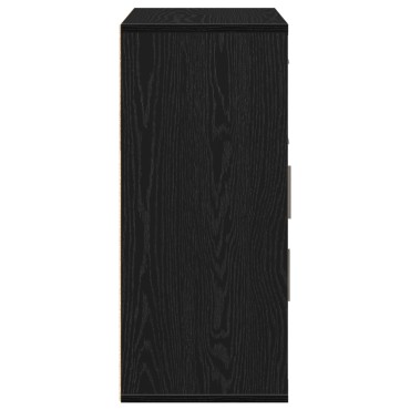 vidaXL Πλαϊνό γραφείο Μαύρη Οξυά 60x31x70cm Επεξεργασμένο Ξύλο 1 τεμ.