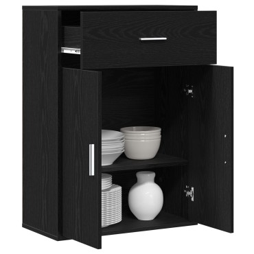 vidaXL Πλαϊνό γραφείο Μαύρη Οξυά 60x30x84cm Επεξεργασμένο Ξύλο 1 τεμ.