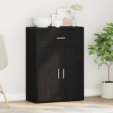 vidaXL Πλαϊνό γραφείο Μαύρη Οξυά 60x30x84cm Επεξεργασμένο Ξύλο 1 τεμ.