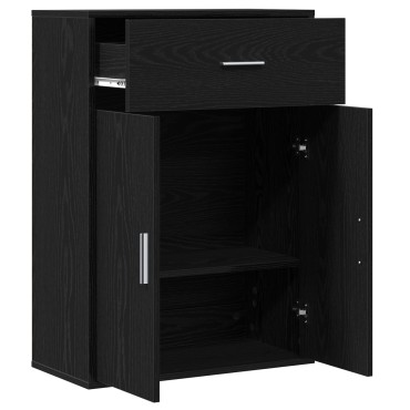 vidaXL Πλαϊνό γραφείο Μαύρη Οξυά 60x30x84cm Επεξεργασμένο Ξύλο 1 τεμ.