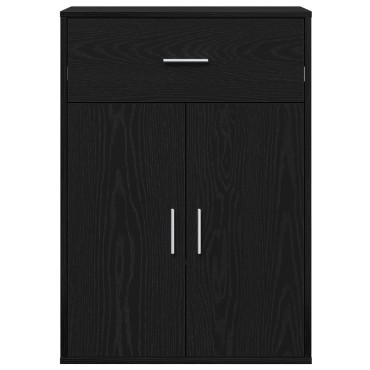vidaXL Πλαϊνό γραφείο Μαύρη Οξυά 60x30x84cm Επεξεργασμένο Ξύλο 1 τεμ.