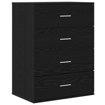 vidaXL Πλαϊνό γραφείο Μαύρη Οξυά 60x39x80cm Επεξεργασμένο Ξύλο 1 τεμ.