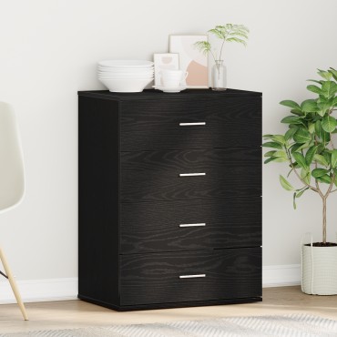 vidaXL Πλαϊνό γραφείο Μαύρη Οξυά 60x39x80cm Επεξεργασμένο Ξύλο 1 τεμ.