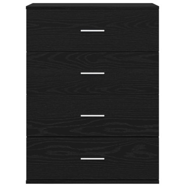vidaXL Πλαϊνό γραφείο Μαύρη Οξυά 60x39x80cm Επεξεργασμένο Ξύλο 1 τεμ.