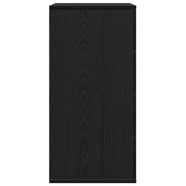 vidaXL Πλαϊνό γραφείο Μαύρη Οξυά 60x39x80cm Επεξεργασμένο Ξύλο 1 τεμ.