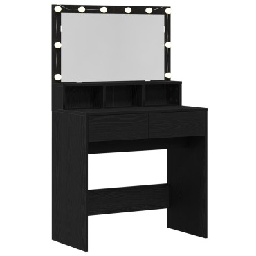 vidaXL Τραπέζι περιποίησης Μαύρη Οξυά 80x41x134,5cm