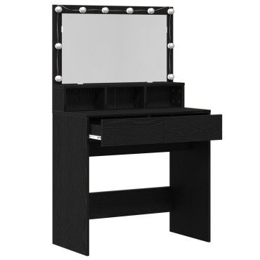 vidaXL Τραπέζι περιποίησης Μαύρη Οξυά 80x41x134,5cm