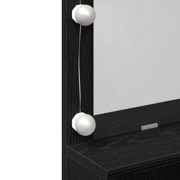 vidaXL Τραπέζι περιποίησης Μαύρη Οξυά 80x41x134,5cm