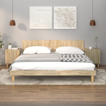 vidaXL Κομοδίνο Sonoma Δρυς από Επεξεργασμένο Ξύλο 40x40x50cm 1 τεμ.