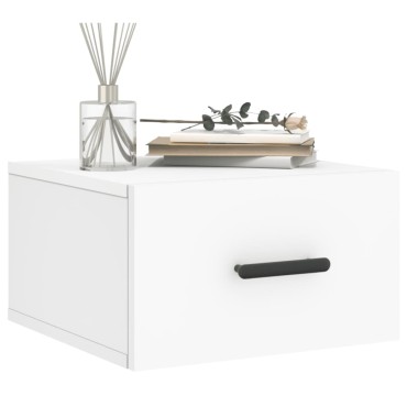 vidaXL Κομοδίνο Επιτοίχιο Λευκά 35x35x20cm 1 τεμ.