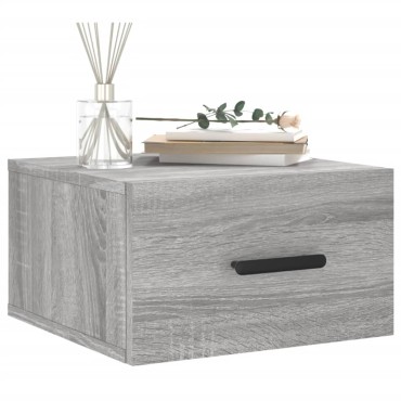 vidaXL Κομοδίνα Επιτοίχια Γκρι Sonoma 35x35x20cm