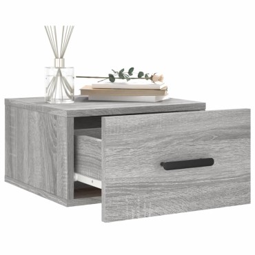 vidaXL Κομοδίνα Επιτοίχια Γκρι Sonoma 35x35x20cm
