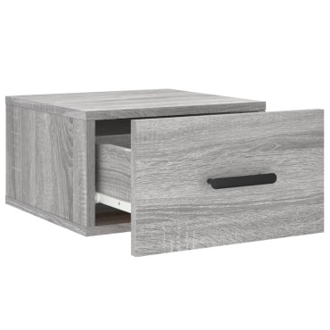 vidaXL Κομοδίνα Επιτοίχια Γκρι Sonoma 35x35x20cm