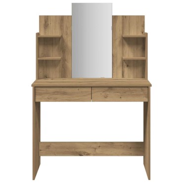 vidaXL Κομοδίνο με καθρέφτη Artisan Oak 96x39x142cm