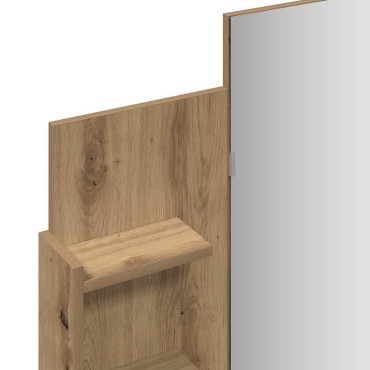 vidaXL Κομοδίνο με καθρέφτη Artisan Oak 96x39x142cm