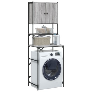 vidaXL Ντουλάπι Πλυντηρίου Γκρι Sonoma 68x48,5x194 εκ.