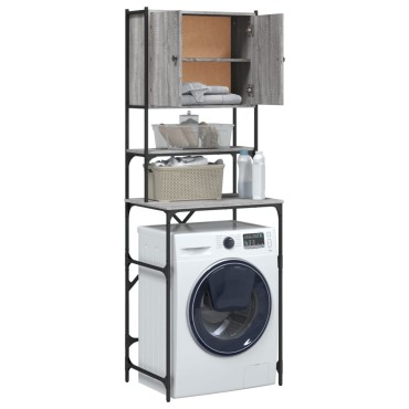 vidaXL Ντουλάπι Πλυντηρίου Γκρι Sonoma 68x48,5x194 εκ.