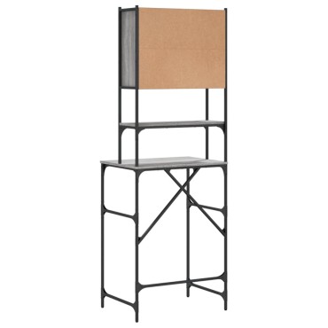 vidaXL Ντουλάπι Πλυντηρίου Γκρι Sonoma 68x48,5x194 εκ.