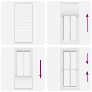 vidaXL Πλισέ περσίδα Λευκό 90x200 cm Πλάτος υφάσματος 89,4 cm