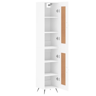vidaXL Ντουλάπι Λευκό 34,5x34x180cm από Επεξεργασμένο Ξύλο 1 τεμ.