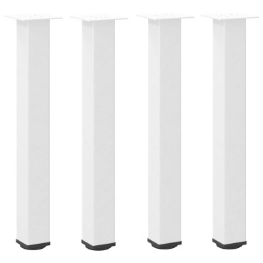 vidaXL Πόδια Κονσόλας 4 τεμ. Λευκά Ατσάλινο