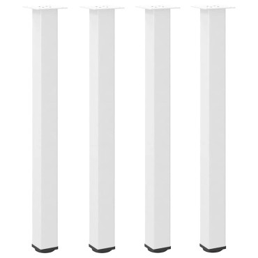 vidaXL Πόδια Τραπεζιού Μπαρ 4 τεμ. Λευκά Ατσάλινο