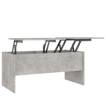 vidaXL Τραπεζάκι Σαλονιού Γκρι Σκυρ. 102x50,5x46,5cm Επεξεργ. Ξύλο 1 τεμ.