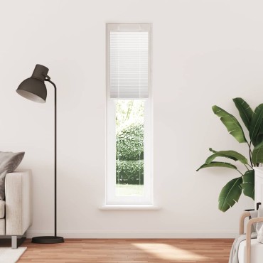 vidaXL Πλισέ περσίδα Λευκό 50x200 cm Πλάτος υφάσματος 49,4 cm