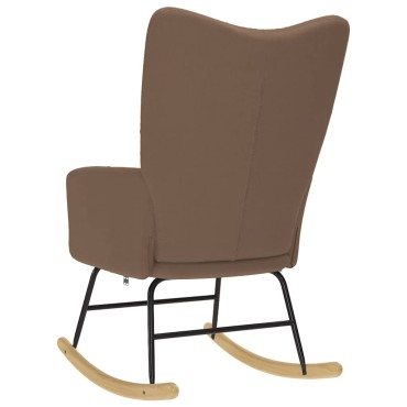 vidaXL Κουνιστή Πολυθρόνα Καφέ Υφασμάτινη 50x45cm 1 τεμ.
