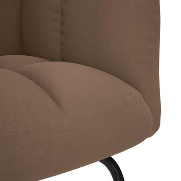 vidaXL Κουνιστή Πολυθρόνα Καφέ Υφασμάτινη 50x45cm 1 τεμ.