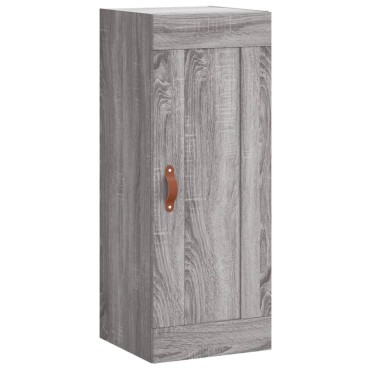 vidaXL Μπουφές Sonoma Γκρι 34,5x34x180cm από Επεξεργασμένο Ξύλο 1 τεμ.