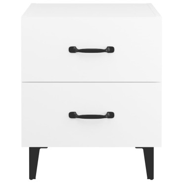 vidaXL Κομοδίνο Λευκό 40x35x47,5cm 1 τεμ.
