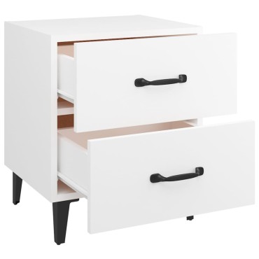 vidaXL Κομοδίνο Λευκό 40x35x47,5cm 1 τεμ.