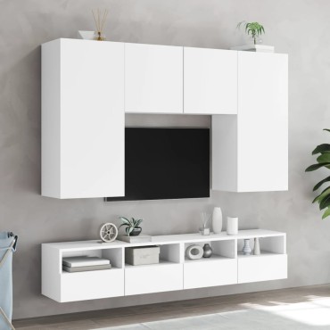 vidaXL Έπιπλο Τοίχου Τηλεόρασης Λευκό 80x30x30cm από Επεξ. Ξύλο