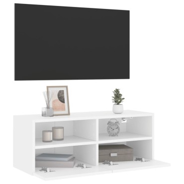 vidaXL Έπιπλο Τοίχου Τηλεόρασης Λευκό 80x30x30cm από Επεξ. Ξύλο