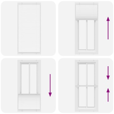 vidaXL Πλισέ περσίδα Λευκό 85x200 cm Πλάτος υφάσματος 84,4 cm