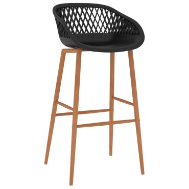 vidaXL Καρέκλες Μπαρ 4 τεμ. Μαύρες 48x47,5x95,5cm