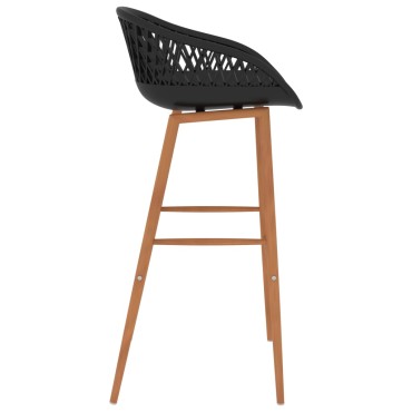 vidaXL Καρέκλες Μπαρ 4 τεμ. Μαύρες 48x47,5x95,5cm
