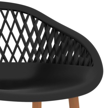 vidaXL Καρέκλες Μπαρ 4 τεμ. Μαύρες 48x47,5x95,5cm
