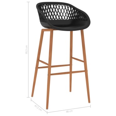 vidaXL Σετ Επίπλων Μπαρ 5 τεμ. Μαύρο 120x60x105cm